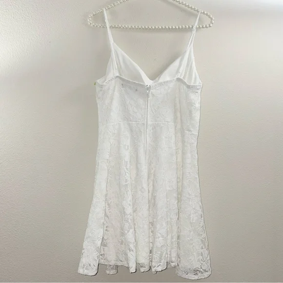 City Studio White Lace Mini Dress with Spaghetti Straps - Picture 9 of 9